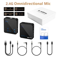 portable wireless lavalier microphone transmitter and receiver for iphone xiaomi mobile phone dslr camera pc 2 4ghz wireless mic