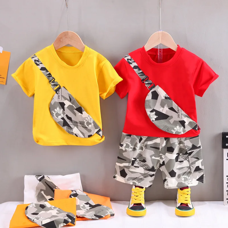 

2 шт./комплект, футболка и шорты с принтом для мальчиков 0-4 лет