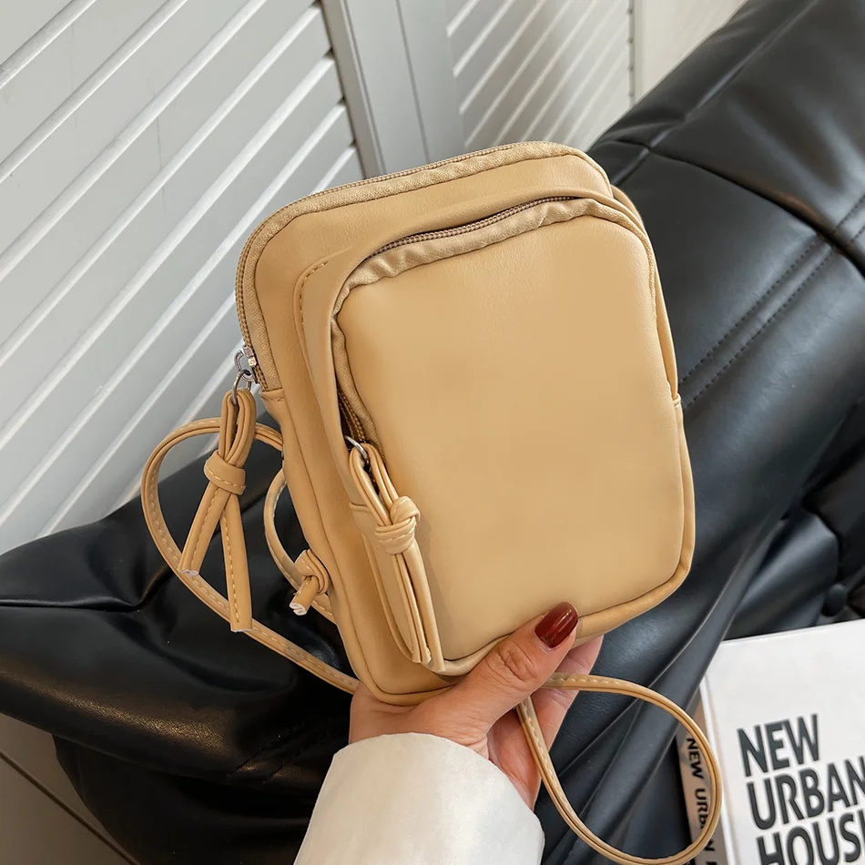 

Luxury Women's Mini Phone Bag Soft Leather Shoulder Crossbody Bags for Women 2023 Trendy Candy Color Female Purses and Handbags