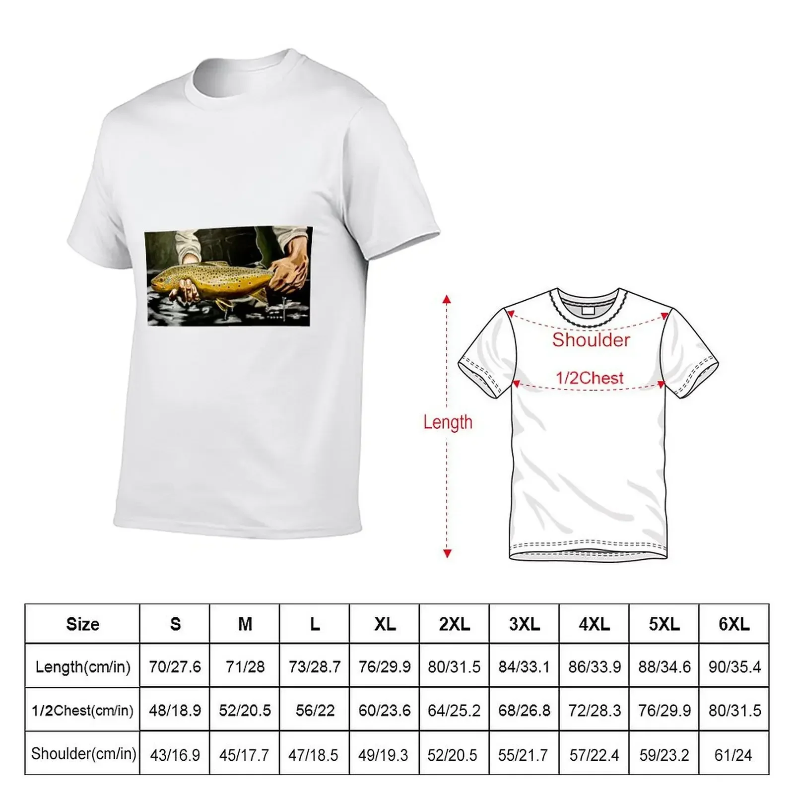 North Platte Brown - Trout Painting T-Shirt sports fans blacks mens t shirt