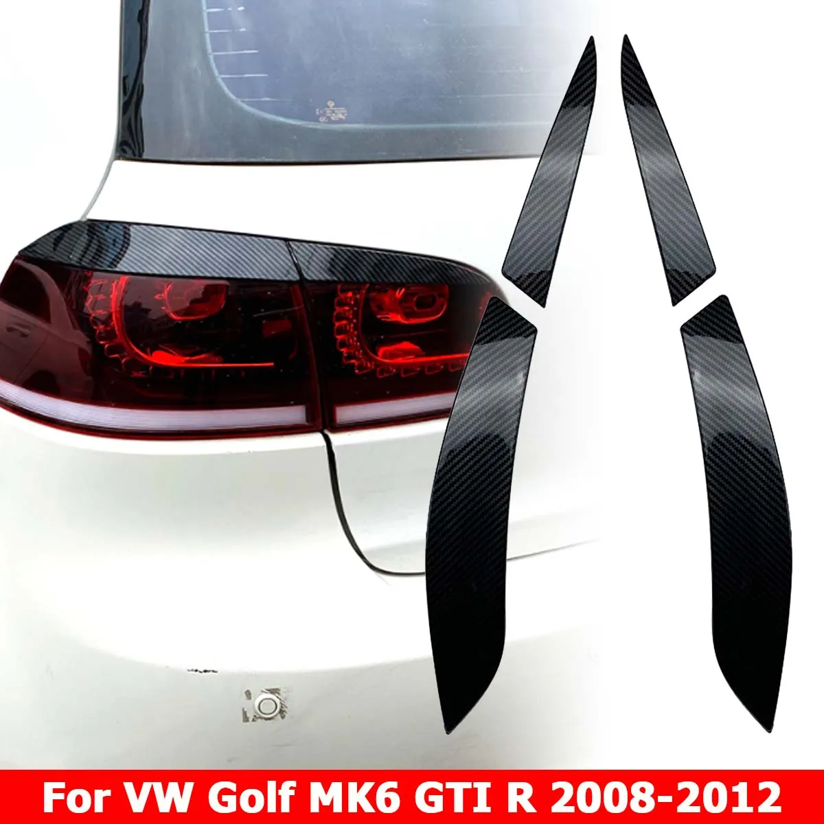 

Golf 6 Eyebrow Rear Headlight Eyelids Cover Sticker Trim Body Kit For Volkswagen VW Golf MK6 GTI R 2008-2012 Car Accessories