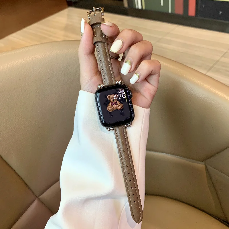 

Кожаный ремешок для Apple Watch Band 45 мм 44 мм 40 мм 38 мм, деловой браслет для IWatch Series 7 6 SE 5 4 3 2 1, 42 мм 41 мм
