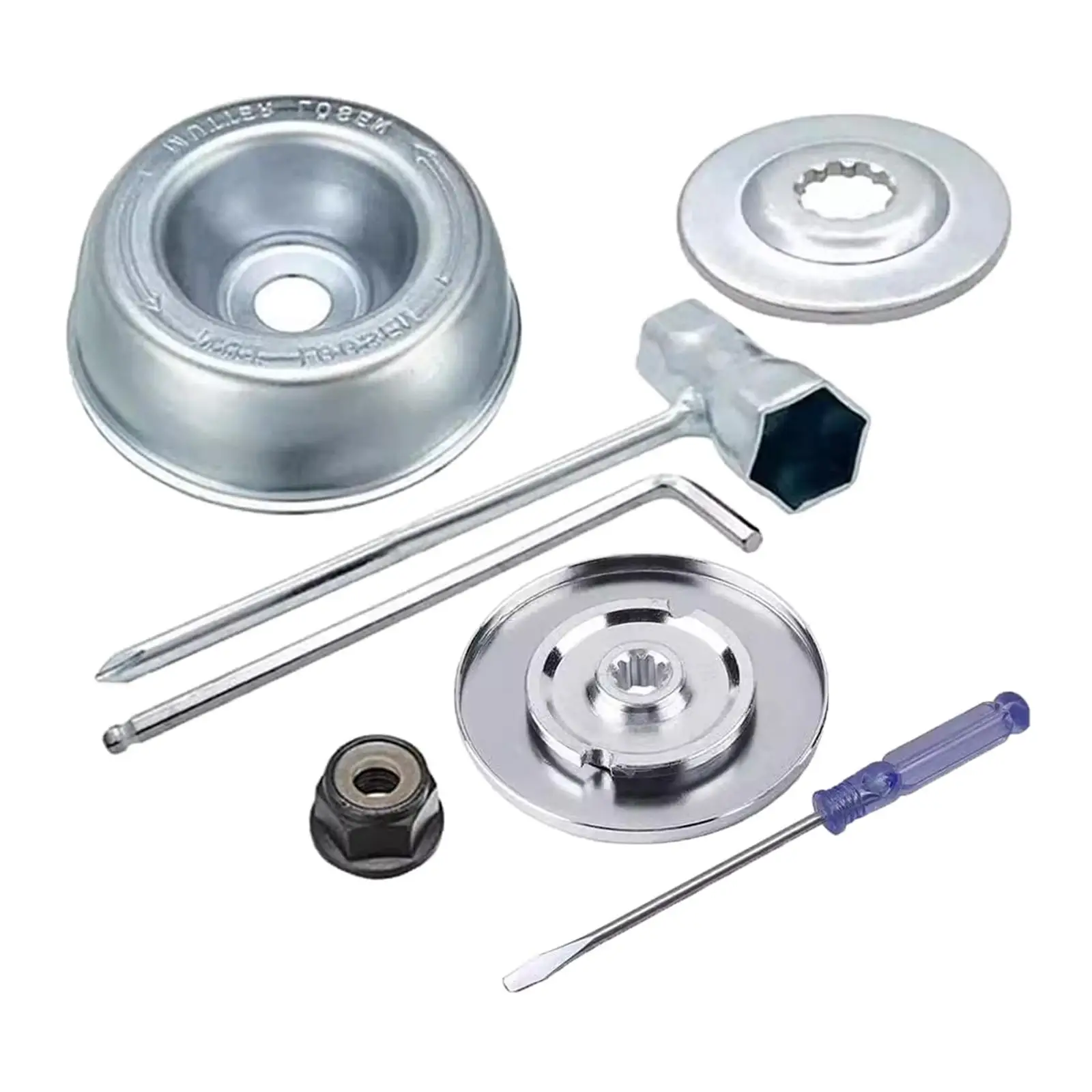 

Stainless Steel Brush Cutter Accessories Set Accessory Lawnmover Blade Adapter Attachment Maintenance Kits Durable for Lawnmower