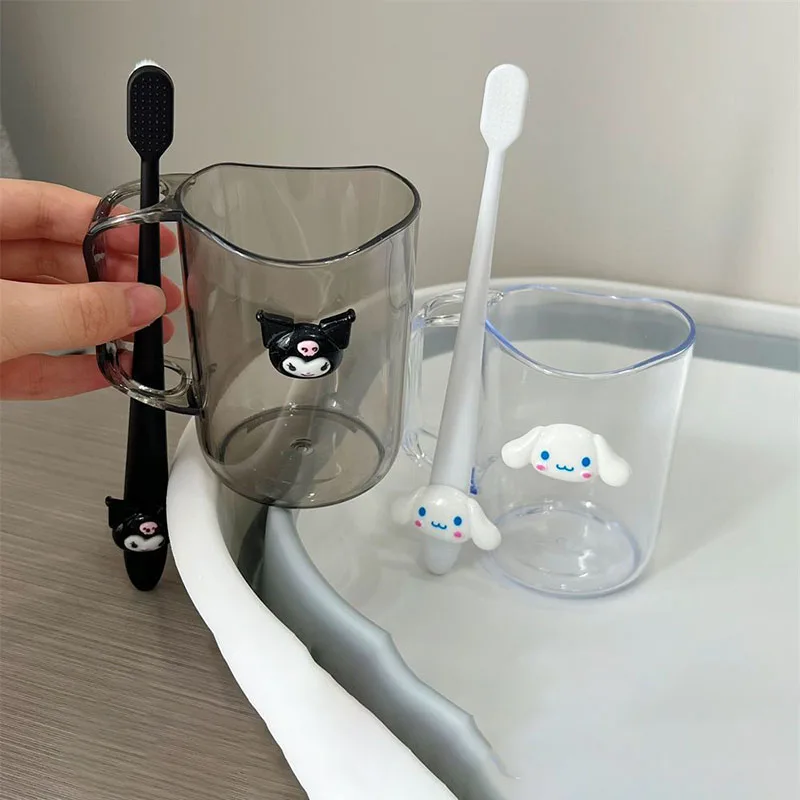 

Sanrio Mouthwash Cup Kuromi Cinnamoroll Cartoon Exquisite Creative Household Portable Wash Cup Toothbrush Anime Doll Water Cup