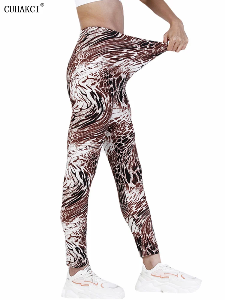 

CUHAKCI спортивные колготки с высокой талией, эластичные леггинсы, женские штаны для йоги, штаны с принтом льва, эластичные штаны для фитнеса с ...