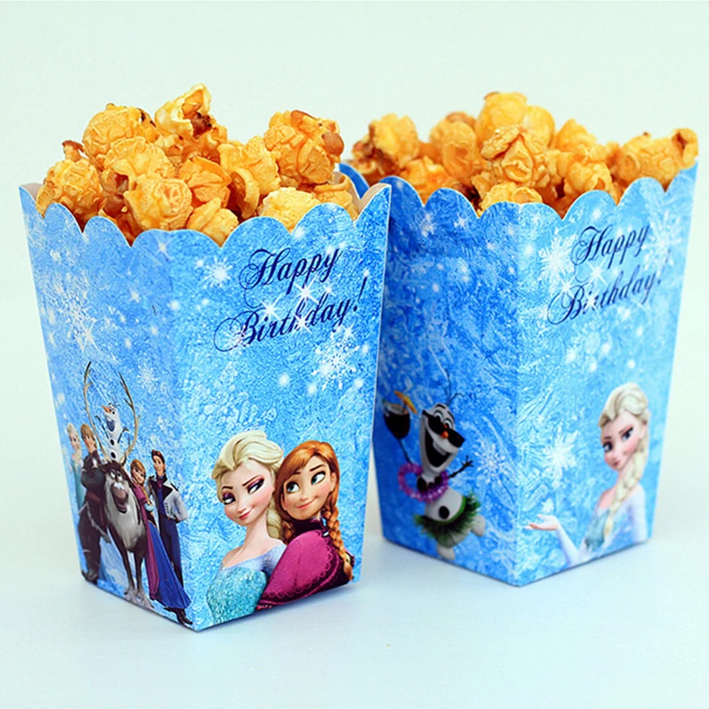 6 шт. коробка для попкорна из мультфильма Холодное сердце |