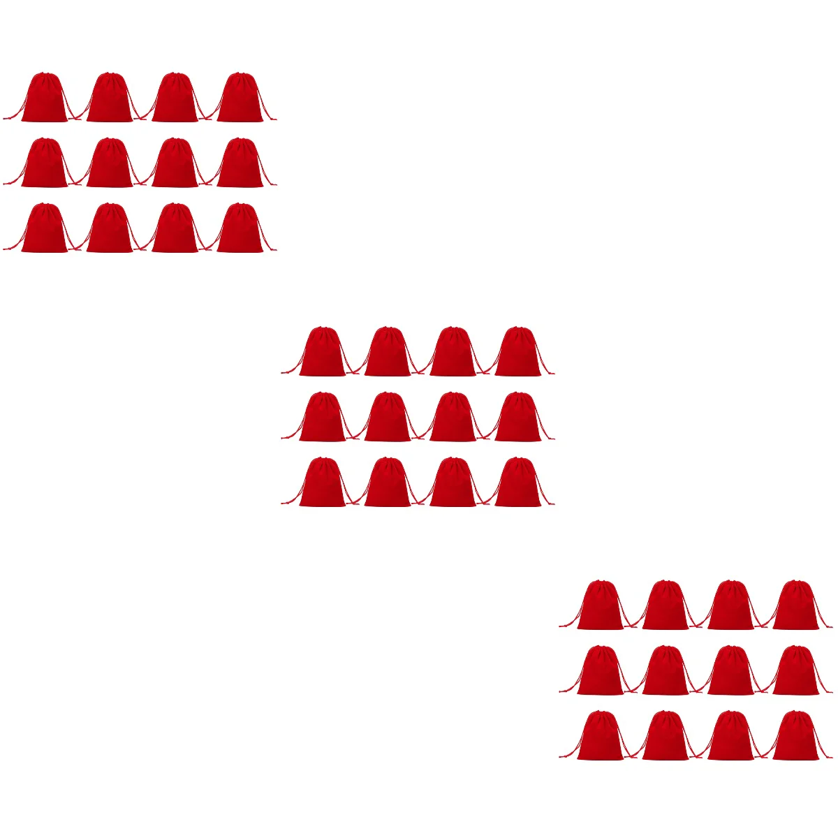 150  9cm Red Plush Drawstring Bag Storage Pouches Luxury Drawstring Gift Wedding Gift Packing Bag Accessary