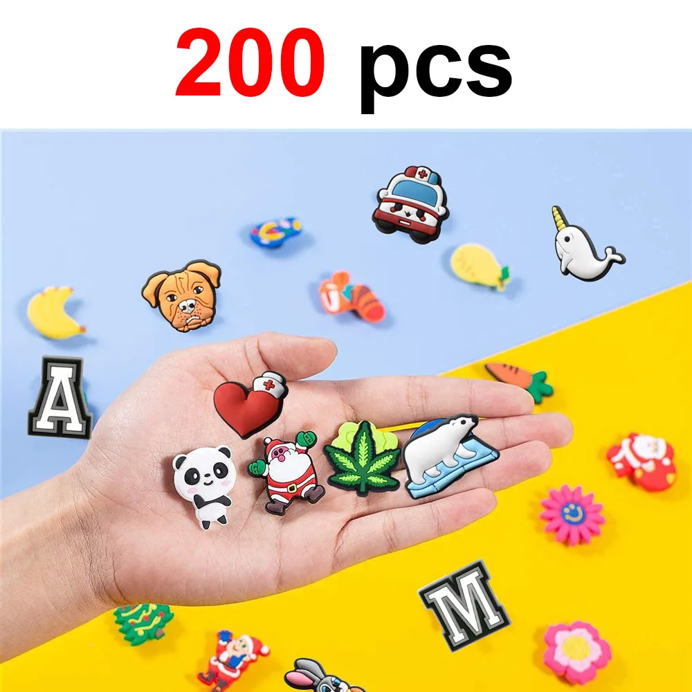 

200 Pack Random Shoe Charms Decorations for Crocs Bundle Wholesale Boys Girls Kids Women Christmas Gifts Birthday Party Favors