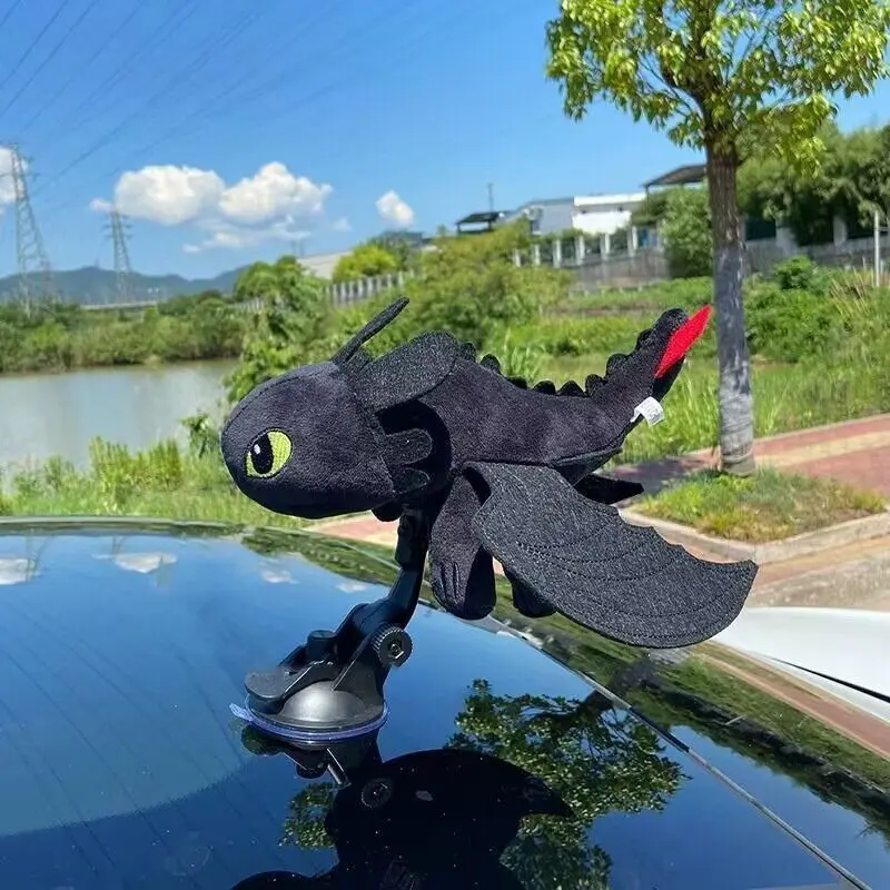 

How To Train Your Dragon 3 Creative Fly Light Night Fury Plush Toy Toothless Car Decor Stuffed Soft Animals Cartoon Gift for Kid