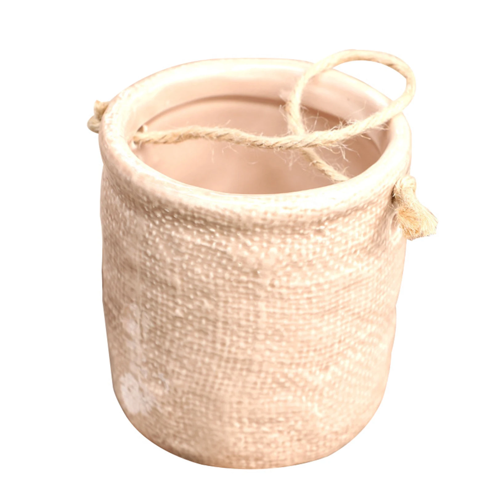 

Ceramic Sack Shaped Mini Flowerpot Creative Flower Pot For Home Decor Durable