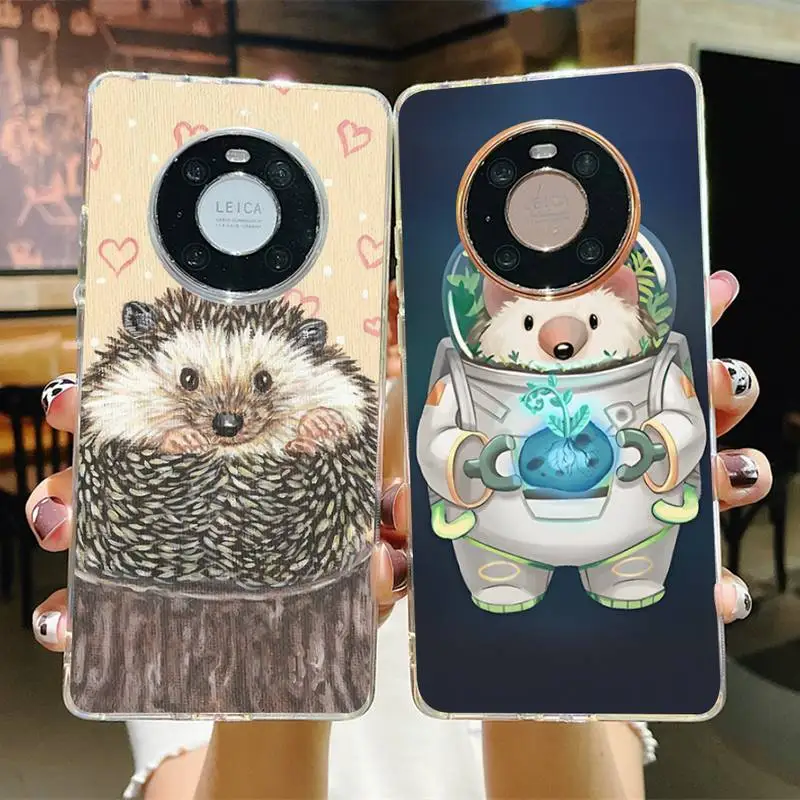 

Kawaii Hedgehog Phone Case for Samsung S21 A10 for Redmi Note 7 9 for Huawei P30Pro Honor 8X 10i cover
