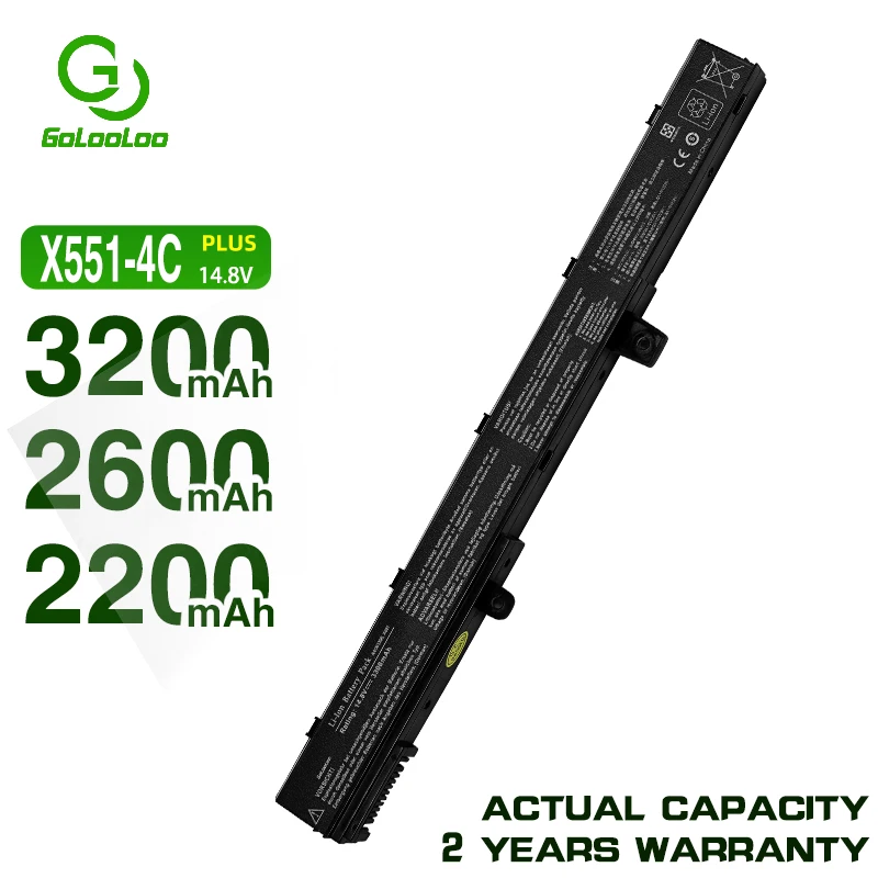 

Goloolo A41N1308 A31N1319 Laptop Battery for ASUS A41 X451 X451C X451CA X551 X551C X551CA X551M X551MA A31LJ91 D550 D550M