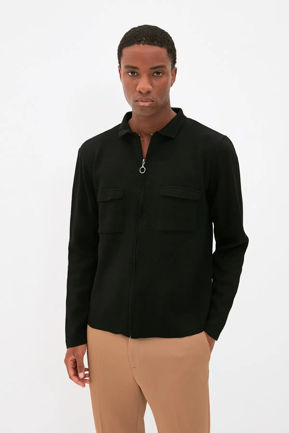 

Trendyol Male Regular Pocket Detail Zipper Cardigan TMNAW22HI0622