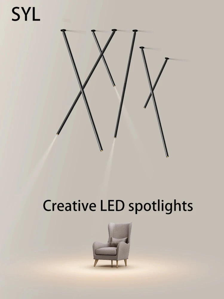 

Светодиодный точечный светильник с длинной трубкой, встраиваемая Минималистичная атмосфера, потолочная лампа 110 В 220 В для художественной картины, домашней комнаты