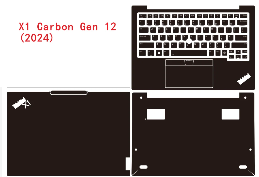 Фото Наклейки-скины из винила для ноутбуков Lenovo ThinkPad X1 Carbon Gen 14 Aura Edition 2026 / X1 Carbon Gen 13 2025 / Gen 12 2024, предварительно вырезанные №3