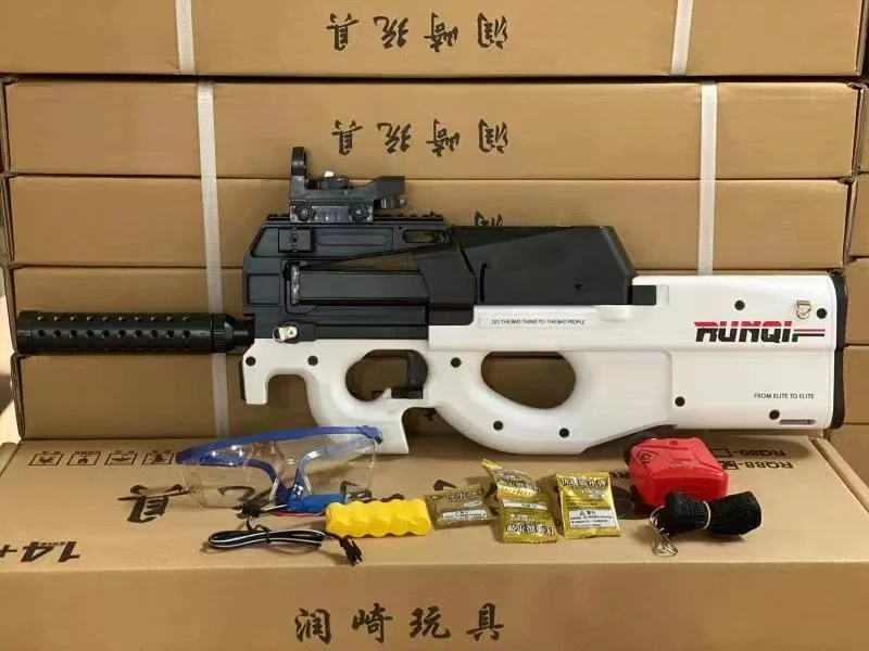 

P90 Toy Guns Water Gel Blaster Bullet Gun Outdoor Activities CS Game Weapon Electric Paintball Pistol Toys For Children Adults