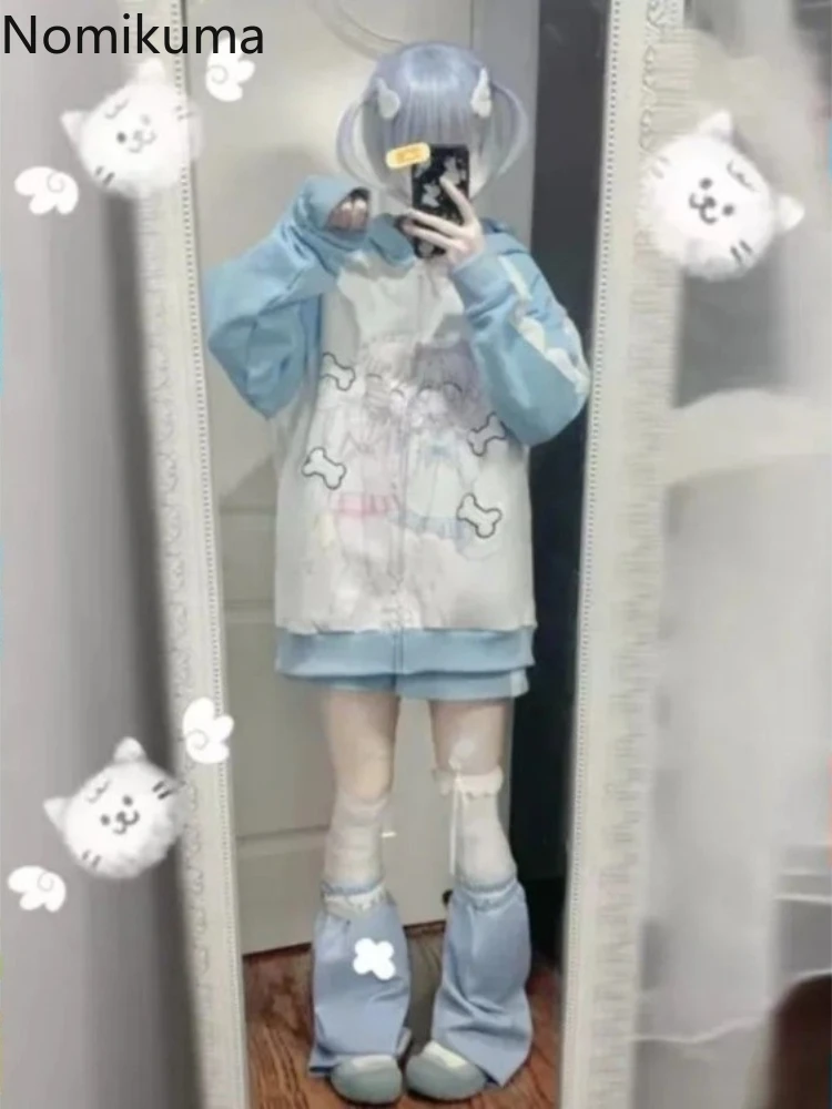Зимняя одежда женские толстовки пальто 2024 Ropa Mujer милые с капюшоном в стиле аниме