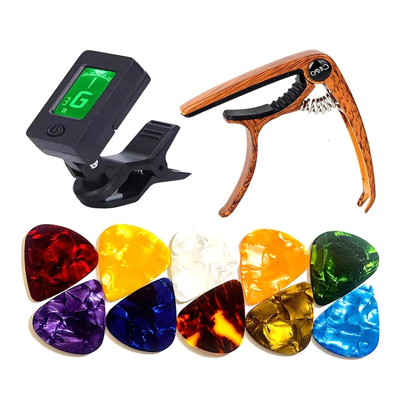 

Guitar Capo Guitar Tuner Picks Acoustic For Acoustic Guitar And Electric Guitars Violin, Ukulele, Guitar Accessories