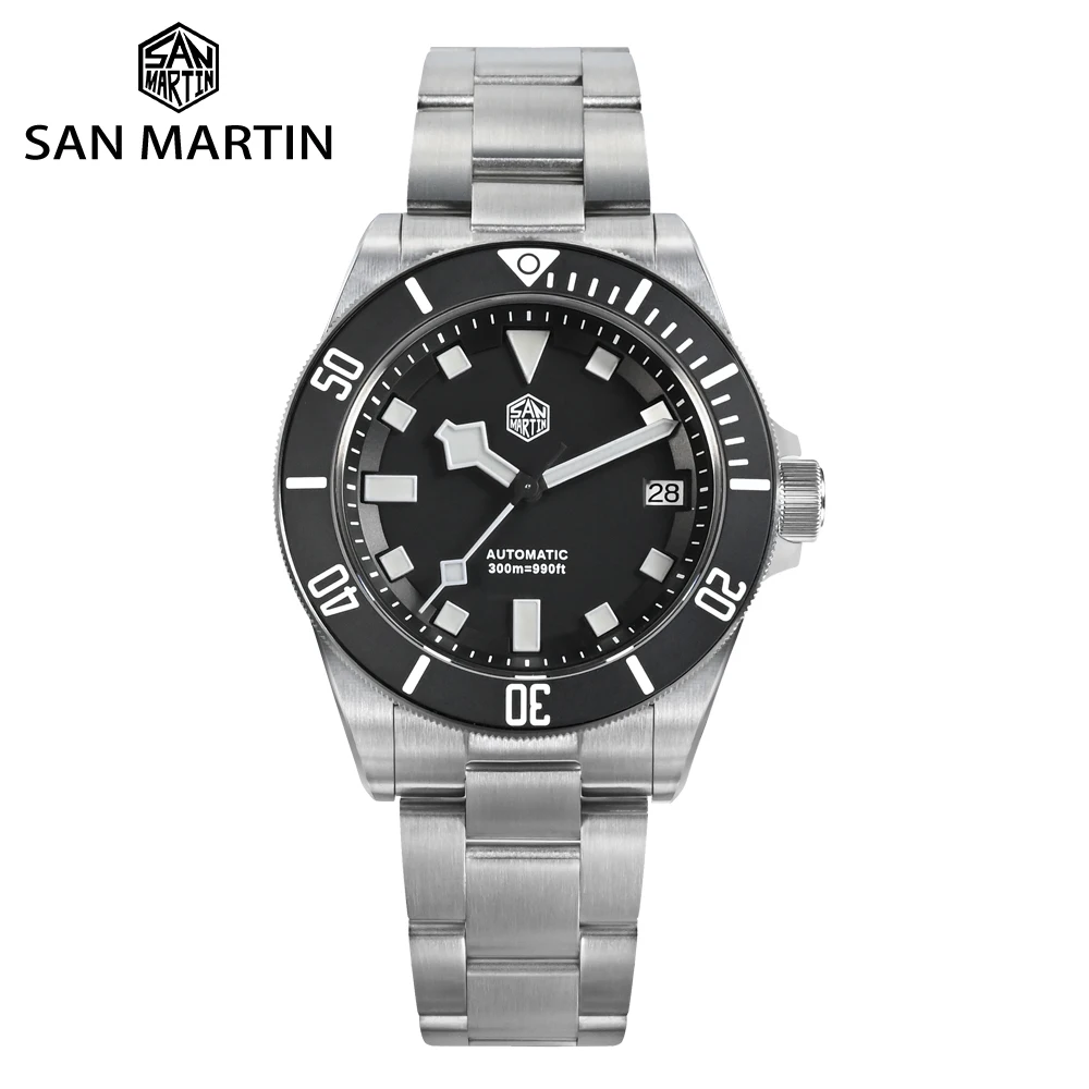 

Watchdives X San Martin Men Watch SN0121G 39mm NH35 Automatic 316L Sapphire Ceramic Bezel BGW-9 Luminous 30Bar Diving Wristwatch