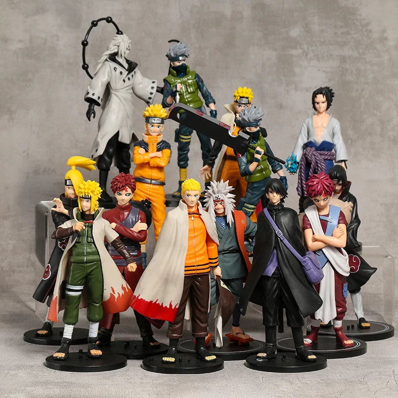 

6pcs/set NARUTO Uzumaki Naruto Hatake Kakashi Jiraiya Uchiha Itachi Sasuke Madara Deidara Decoration Figure Collectible Toy