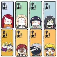 hot anime naruto mini cute for xiaomi mi 12 11 10 ultra 11t 10t lite note10 pro 10 5g tpu soft black silicone phone case cover