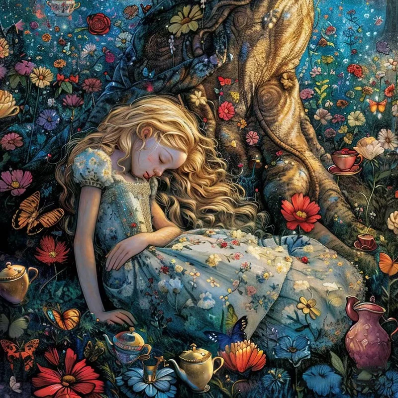 Набор Для Алмазной Живописи Алиса В Стране Чудес Мультяшная Мозаика Со Стразами