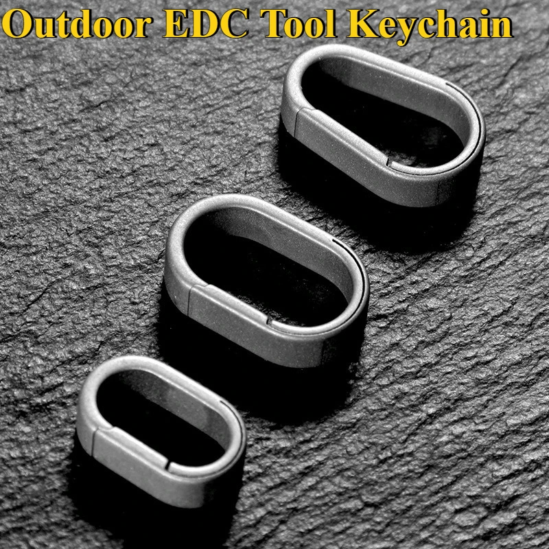 Фото 1 шт., открытый инструмент EDC, брелок для ключей, съемная пряжка, брелок из титанового сплава, мини-пряжка №1