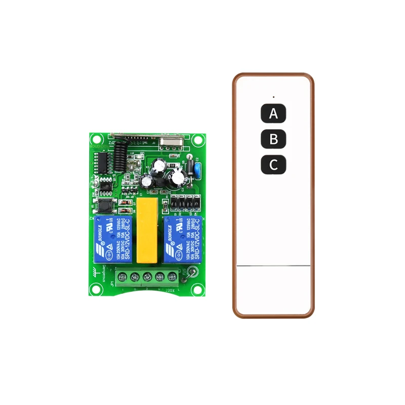 

Беспроводной пульт дистанционного управления для гаражных дверей, проекторов, роликовых дверей, жалюзи, 433 МГц, 220 В переменного тока, 2 канала, RF, 100 м