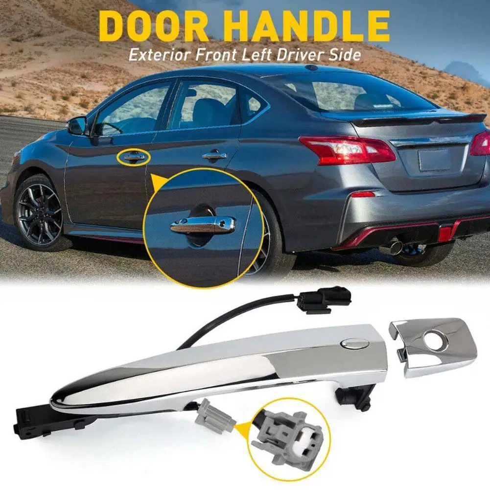 

Наружная дверная ручка автомобиля, передняя левая Серебряная ручка для Nissan Sentra 2013-2016, Maxima 2009-2014, внешние зеркальные ручки