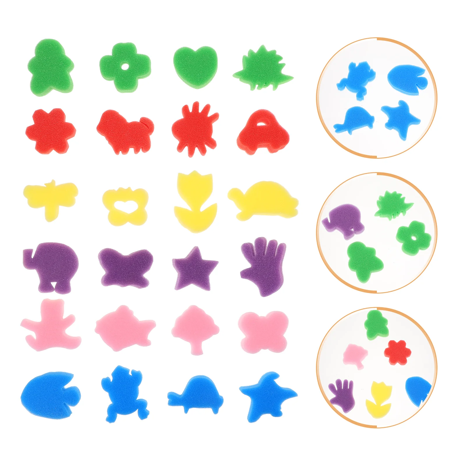 

48pcs DIY Sponge Brushes Sponge Brushes Children Painting Sponges for Office Home