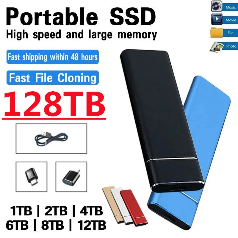 

Portable SSD 500GB High-speed External Hard Drive Type-C USB 3.1 Solid-state Drive Large Capacity Hard Disk for Laptop/desktop