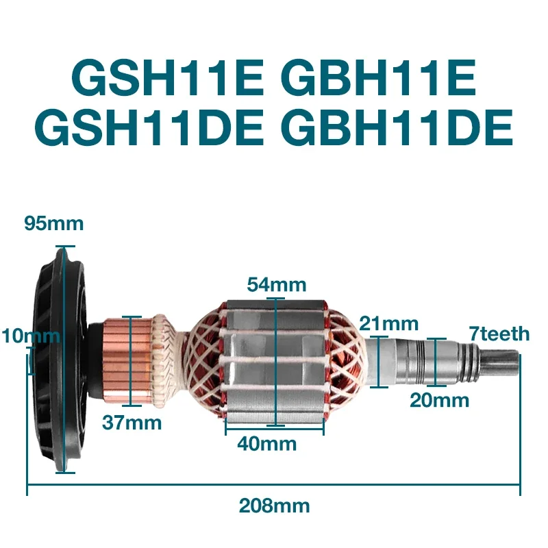 AC220-240V якорь для ротора Bosch GSH11E GBH11E GSH11DE GBH11DE катушка статора Сменные аксессуары