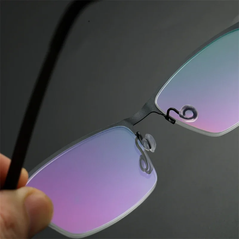 Прямоугольная мужская оправа для очков 7046 Дания Титан без винтов корейские