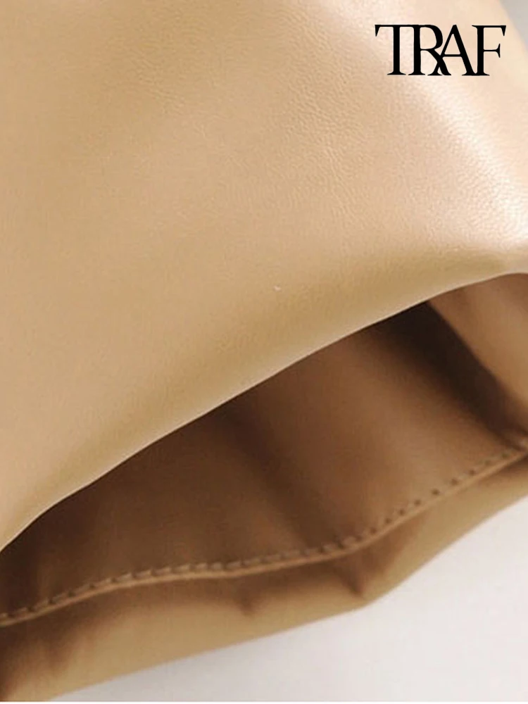 Куртка женская стеганая из искусственной кожи с длинным рукавом - купить по