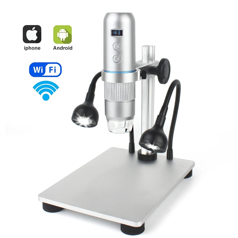 Беспроводной Цифровой Микроскоп с Wi-Fi, 1000-кратное увеличение, 8 светодиодов, USB эндоскоп, микроскоп, камера, совместимая с iPhone, Android, Windows