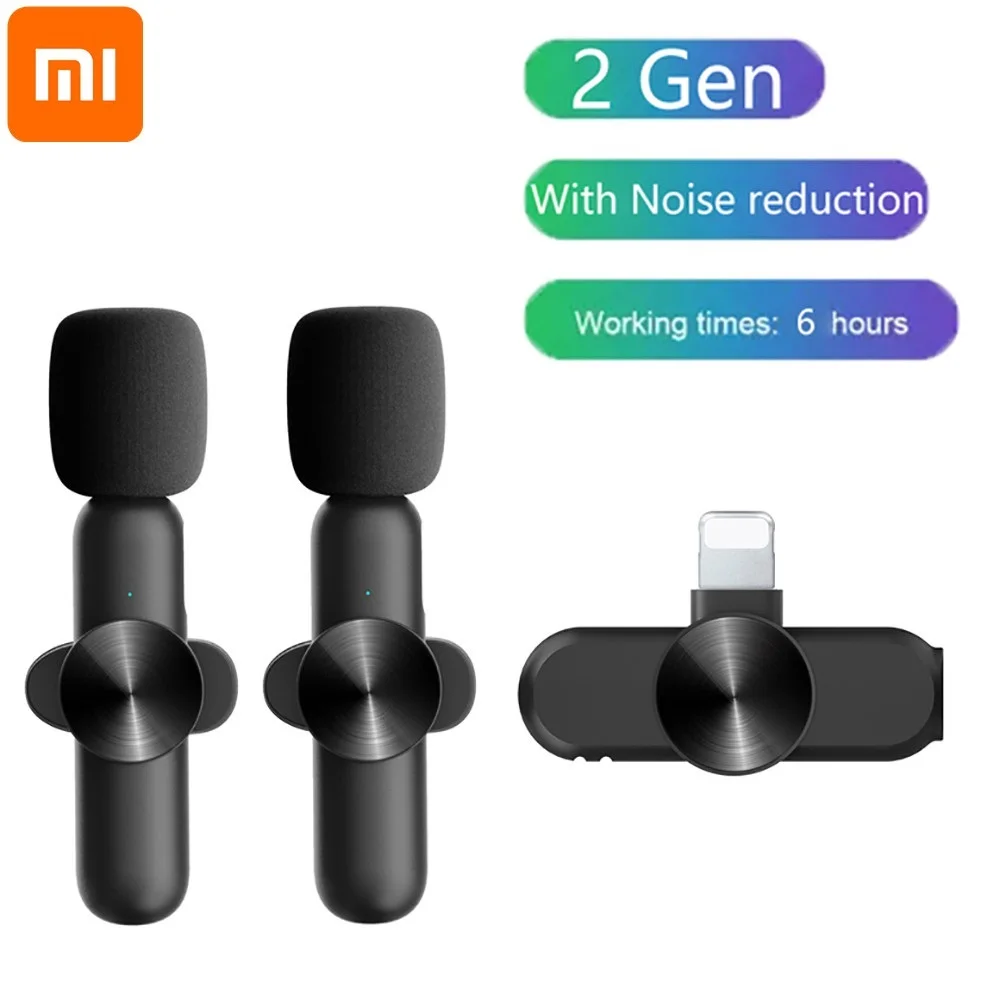 Портативный беспроводной петличный микрофон Xiaomi мини-микрофон для записи аудио