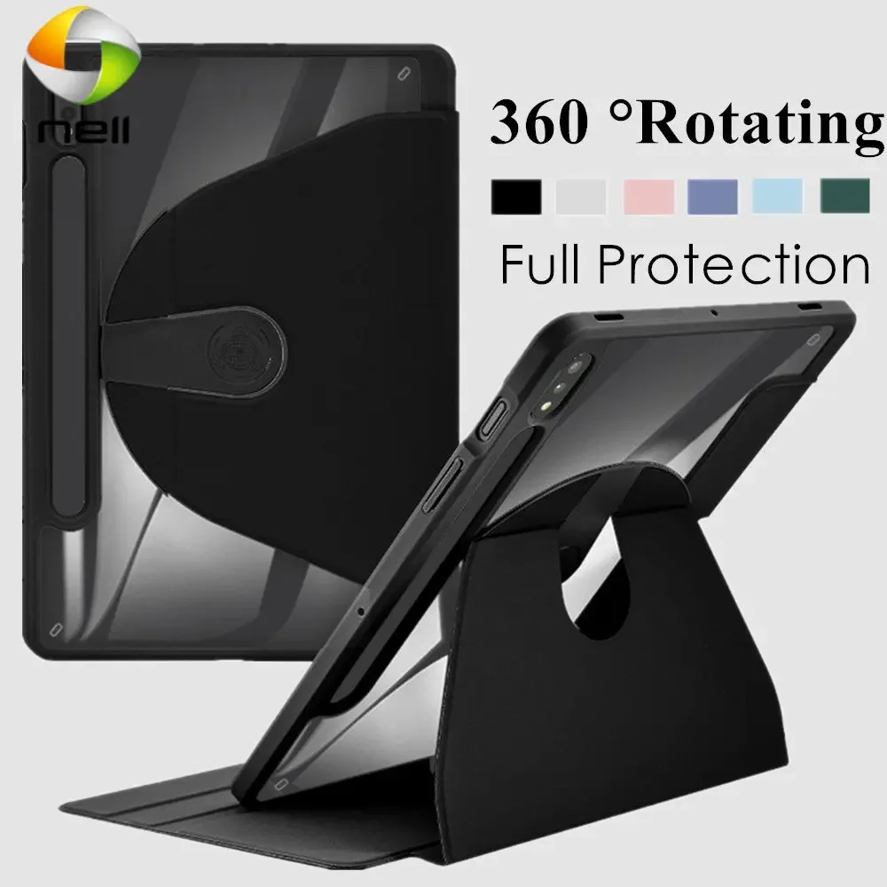 Чехол для планшета Samsung Galaxy Tab S6 Lite 10 4 P610 S7 S8 11 PLUS 360 Roating Smart Чехлы FE Cover