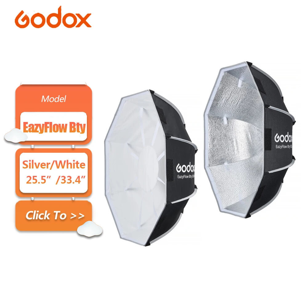 Фото Godox EazyFlow Bty 65S/65W/85S/85W: Оптимизирован для импульсных вспышек, создает мягкое управляемое освещение с быстрой установкой и складной конструкцией №1