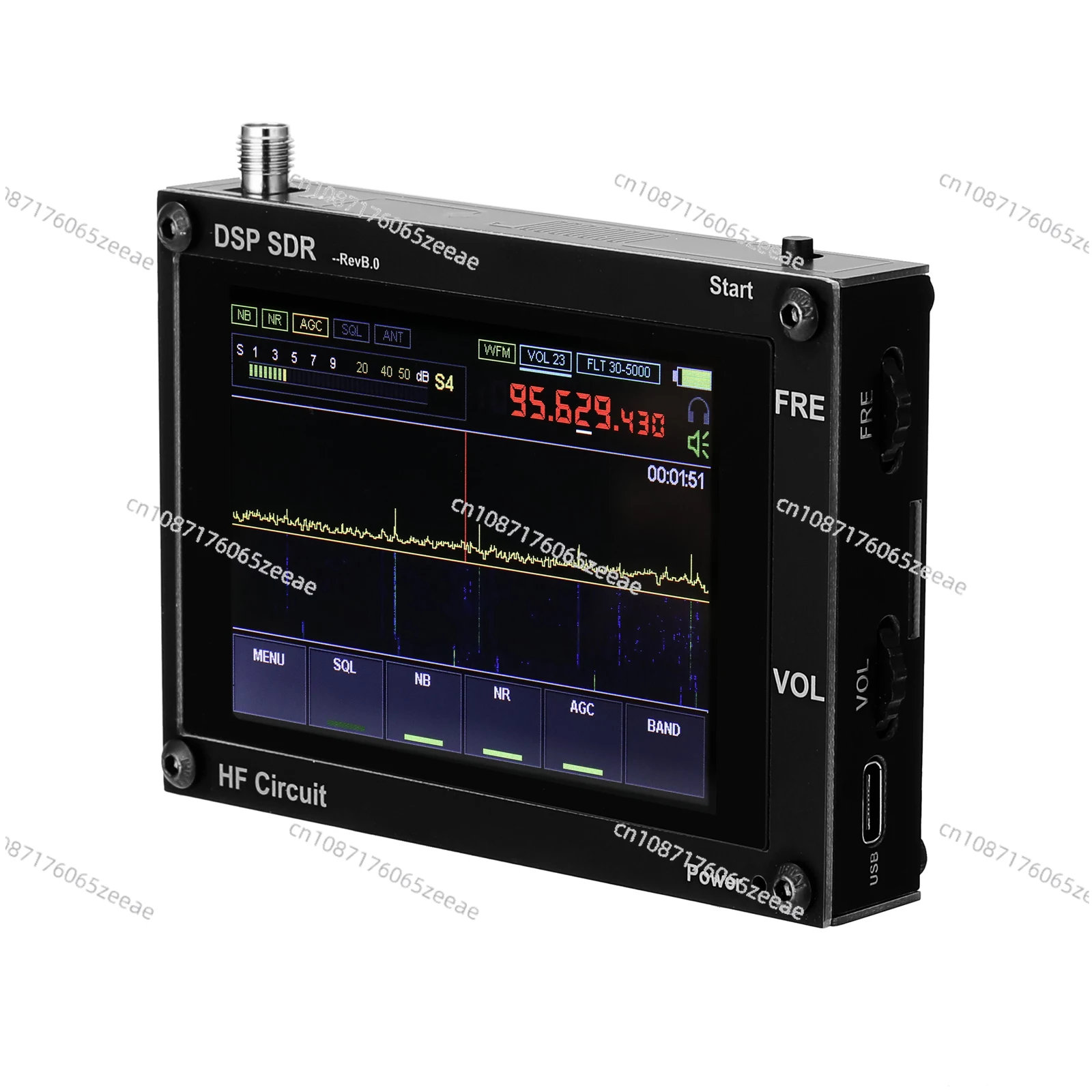 Для нового 50K-2GHz Malachite SDR Radio Malahiteam DSP HAM приемник + ЖК-дисплей аккумулятор