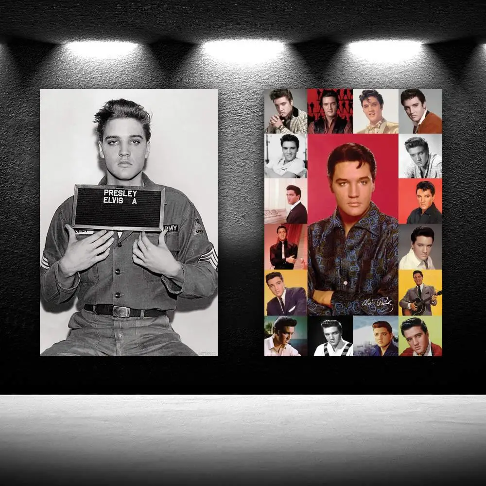 

Elvis Presley-Enlistment Photo Professional Merchandise Decorative HD Painting Canvas Print Wall Art Living Room Posters Bedroom