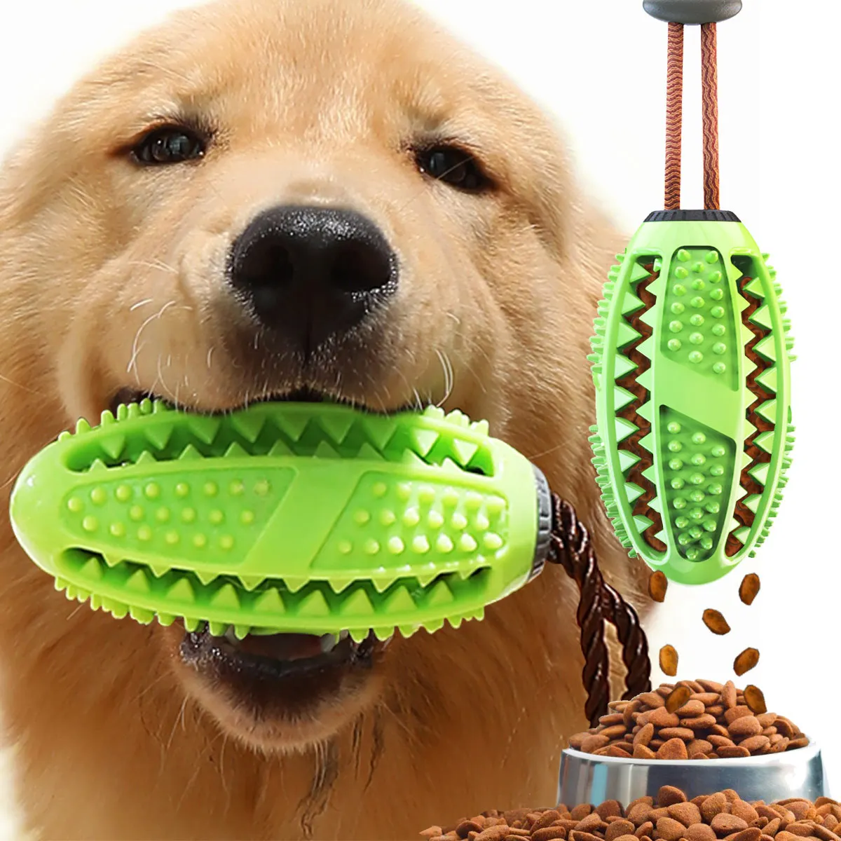

Pet Popular Toys Dog Chew Toy for Aggressive Chewers Treat Dispensing Rubber Teeth Cleaning Toy Dog Toys for Small Dogs Gifts