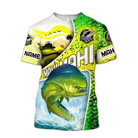 custom name mahi mahi fishing scales 3d printing mens t shirt summer fashion unisex short sleeve t shirt casual tee tops tx243