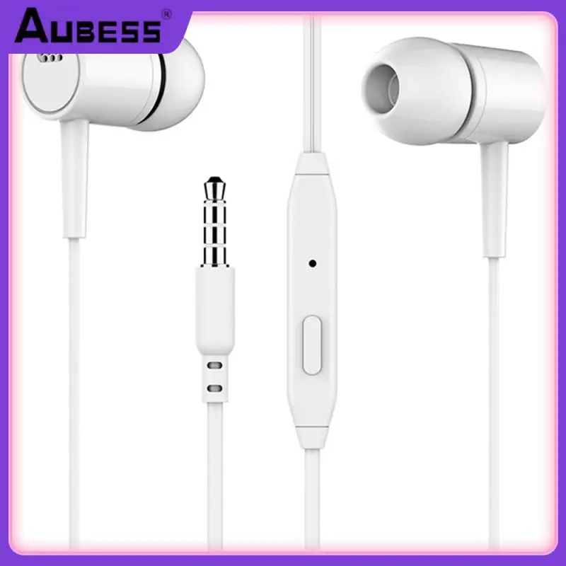 

3.5mm In-ear Wired Earphone In-ear Earbuds Built-in Microphone 2 Color Optional Headset With Mic Earbuds High Quality