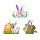 Пасхальное украшение сделай сам, картина из страз, мультяшный кролик, полная вышивка из страз, мозаика стразы, художественные изделия, домашний декор для стен