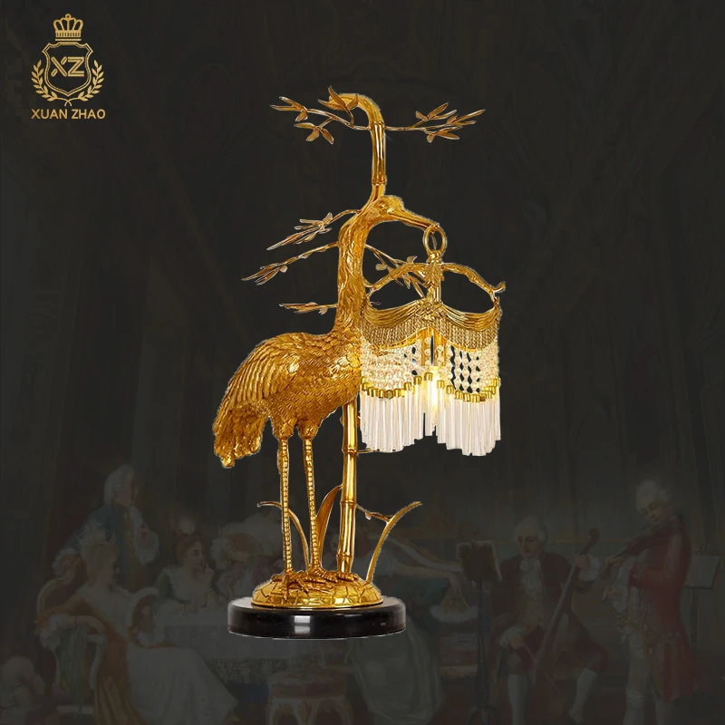 Европейская настенная лампа из медной красной коронки с краном французская