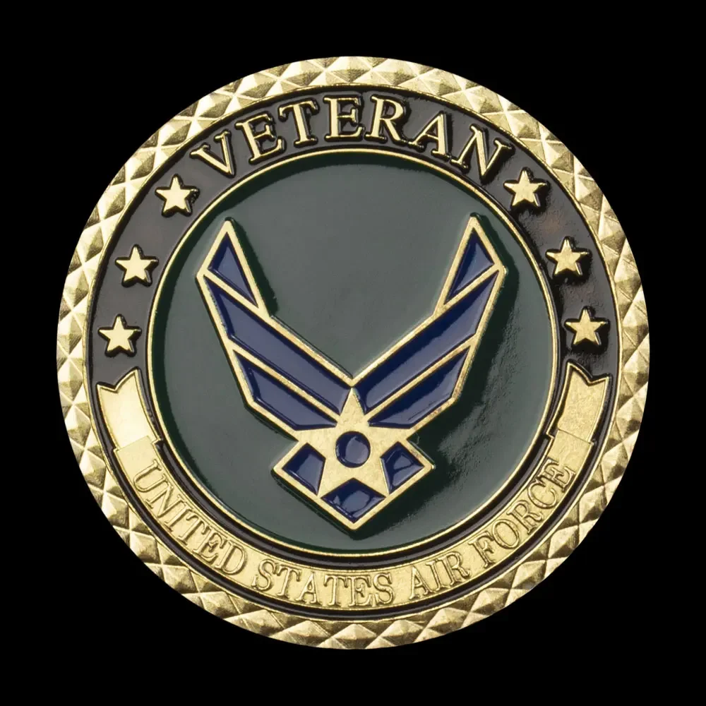 Сувенирная монета ветеранов ВВС США позолоченная от мужества памятный подарок