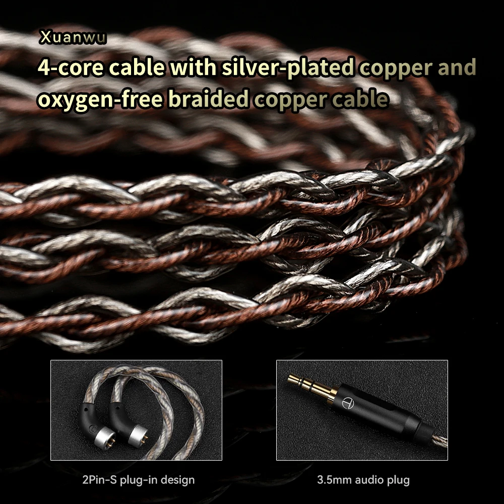 TRN SPD + BA Xuanwu Наушники-вкладыши Гибридные плоские внутриканальные мониторы IEM HIFI DJ