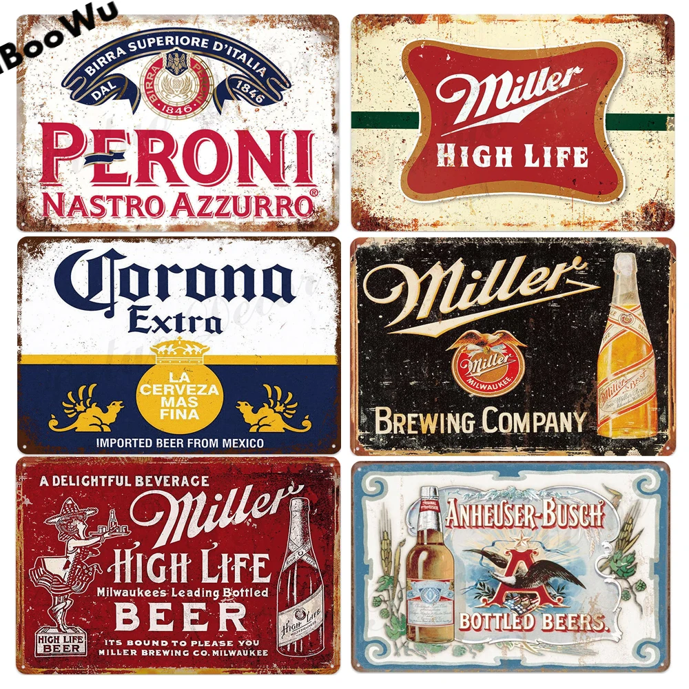 

Beer Metal Poster Vintage Retro Tin Sign Plaque Pub Metal Plate Wall Decor for Bar Pub Club 20x30 cm
