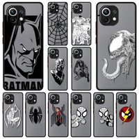 spiderman batmans marvel case for mi poco x3 nfc 11 lite 10t pro 11t 12 matte waterproof m3 f3 9t 10 f1 clear smartphone funda