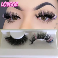 lovgge colored glitter mink lashes wholesale vendor supplier glam cute makeup wispy fluffy bulk bundle 10 pairs free shipping